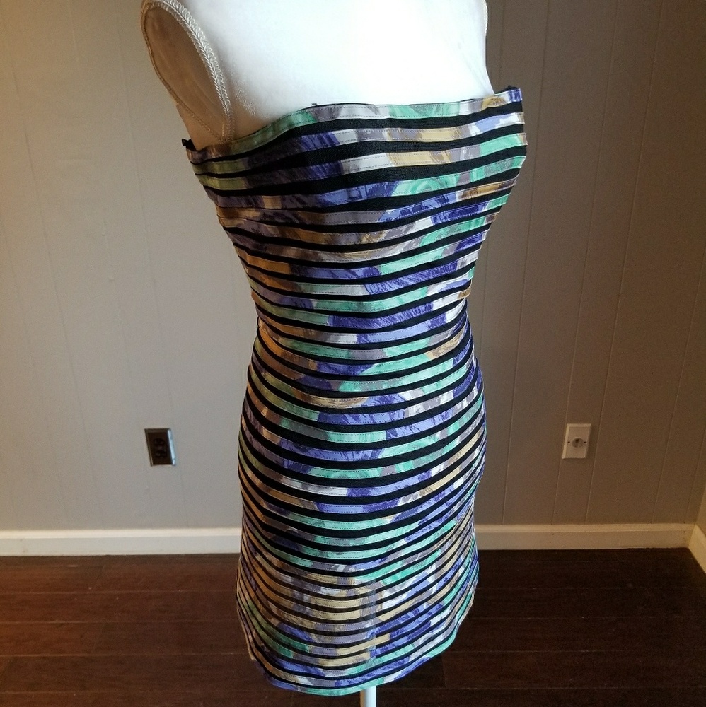 Strapless multicolored dress - Picture 7 of 8